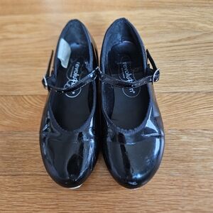 Tap Shoes, Patent Black, Size 2.5